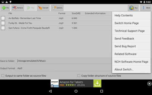 Switch Audio Converter ekran görüntüsü
