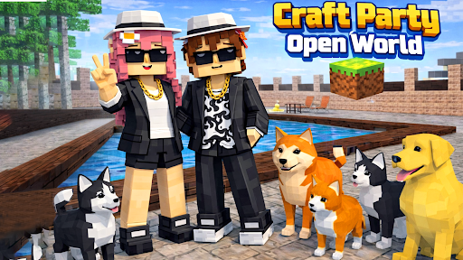 Block Craft Party World 3D ekran görüntüsü