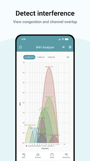 WiFi Analyzer ekran görüntüsü