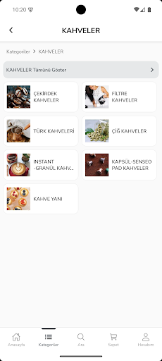Kahveciniz ekran görüntüsü