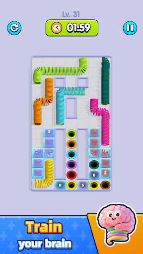 Spring Slide - Color Sort Game ekran görüntüsü