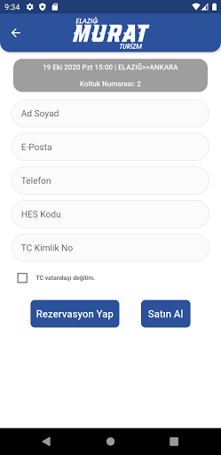 Elazığ Murat Turizm ekran görüntüsü