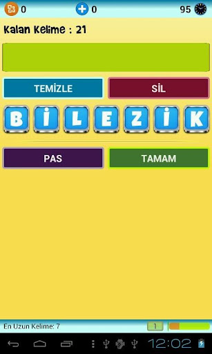 Kelime Türetme ekran görüntüsü