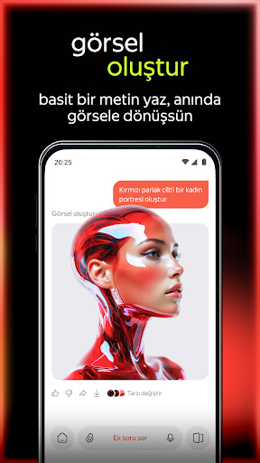 yandex ai: türkçe yapay zeka ekran görüntüsü