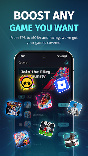 FKey: Boost Game & Reduce Ping ekran görüntüsü