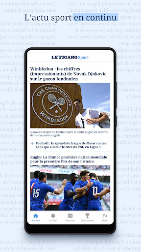 Le Figaro Sport: info résultat ekran görüntüsü