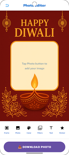 Happy Diwali Photo Frame ekran görüntüsü
