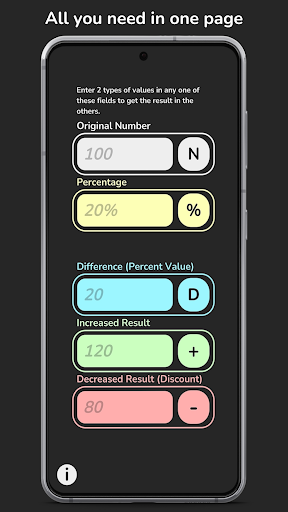 Simple Percentage Calculator ekran görüntüsü