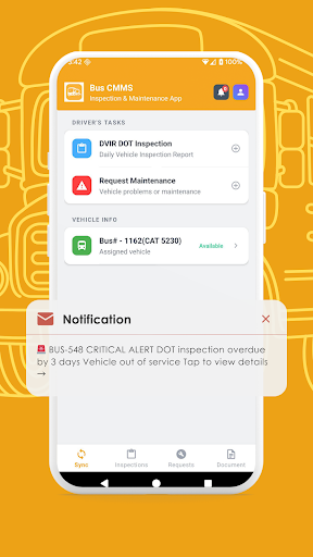 Bus Inspection Maintenance App ekran görüntüsü