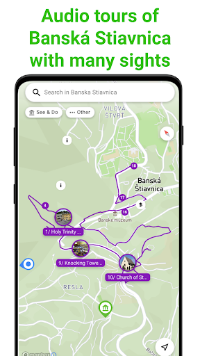 Banska Stiavnica SmartGuide ekran görüntüsü