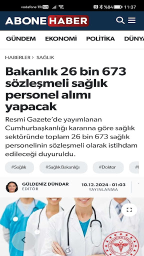 Abone Haber ekran görüntüsü