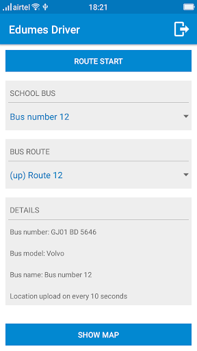 Edumes Driver: Bus tracking ekran görüntüsü