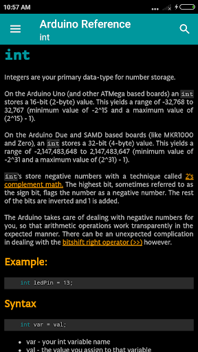 Arduino Language Reference ekran görüntüsü