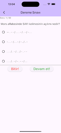 Telsiz Sınavı ekran görüntüsü