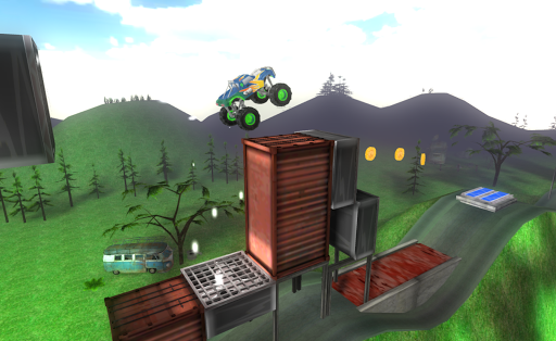 Big Monster Truck Racing 3D ekran görüntüsü