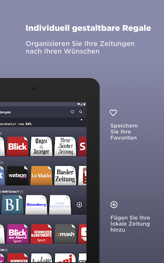 Schweizer Zeitungen ekran görüntüsü