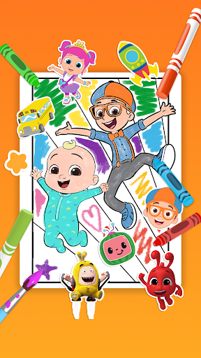 Coloring with Blippi & Friends ekran görüntüsü