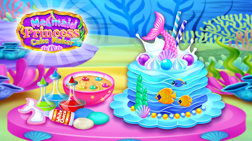 Mermaid Glitter Cake Maker ekran görüntüsü