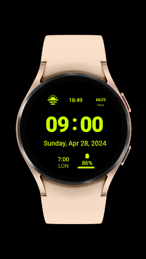 Slicky Clock Digital Watchface ekran görüntüsü