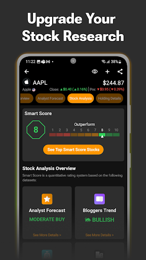 TipRanks Stock Market Analysis ekran görüntüsü