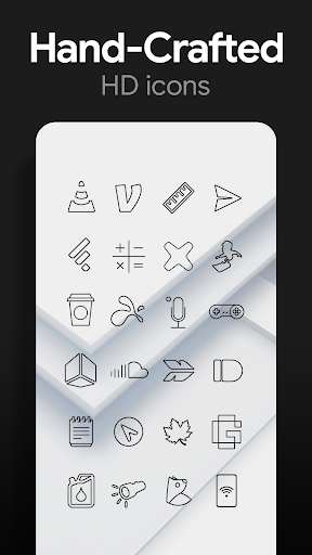 Lines Dark - Icon Pack ekran görüntüsü