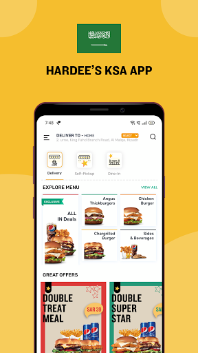 Hardee's Saudi Arabia - Online ekran görüntüsü
