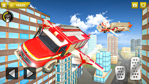 Flying Fire Truck Driving Sim ekran görüntüsü