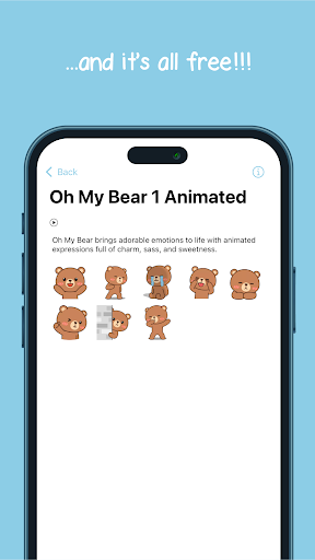 Oh My Bear Cute Stickers ekran görüntüsü