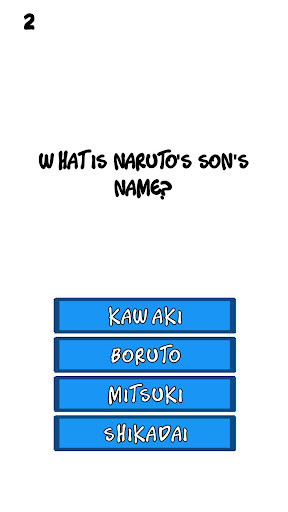 Naruto Boruto Ninja Quiz ekran görüntüsü