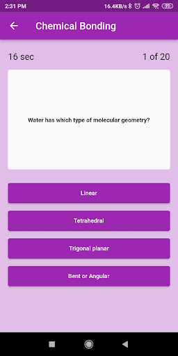 Chemistry Quiz ekran görüntüsü