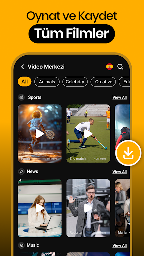 Tüm Video İndirici ve Oynatıcı ekran görüntüsü