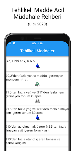 Tehlikeli Madde Acil Müdahale ekran görüntüsü