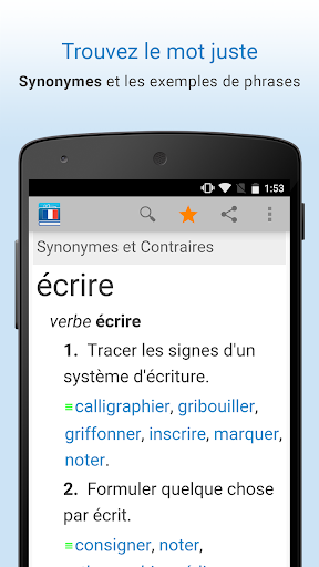 Dictionnaire français ekran görüntüsü