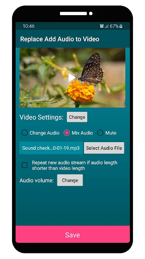Replace Add Audio to Video ekran görüntüsü