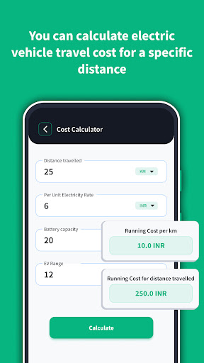 EV Calculator : Cost, Time, KM ekran görüntüsü
