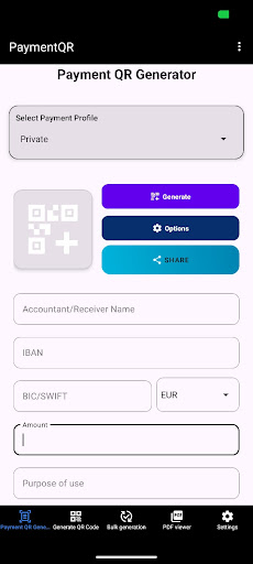 QR Ödeme: SEPA ve IBAN Oluştur ekran görüntüsü