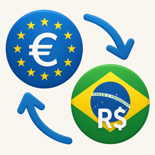 Euro to Brazilian real convert