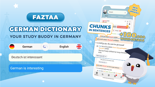 Faztaa German dictionary ekran görüntüsü