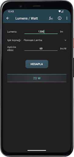 Aydınlatma Hesaplamaları ekran görüntüsü