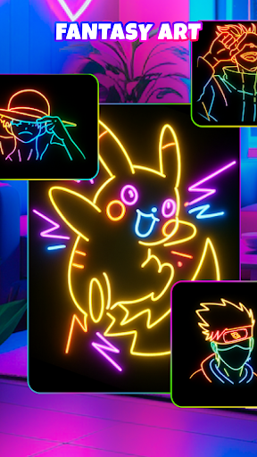 Neon Brush - Glow Draw & Paint ekran görüntüsü