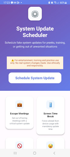Fake Update Planner Prank ekran görüntüsü