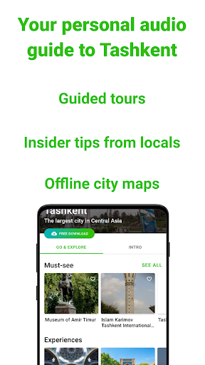 Tashkent Tour Guide:SmartGuide ekran görüntüsü