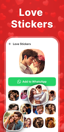 Romantik Öpücük Aşk WAStickers ekran görüntüsü