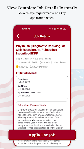 USA Federal Job Search ekran görüntüsü