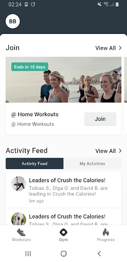 B Active Hub ekran görüntüsü