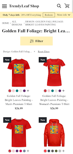 TrendyLeaf Fashion Shop App ekran görüntüsü