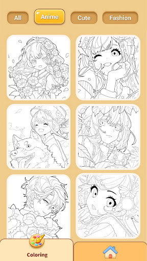 Anime Coloring Book Painting ekran görüntüsü