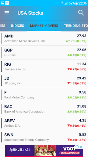 USA Stocks ekran görüntüsü