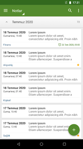 Notlarım - Not Defteri ekran görüntüsü