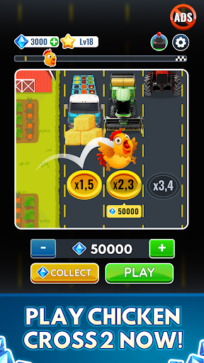 Chicken Cross 2 - Farm Road 2 ekran görüntüsü